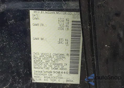 2013 Nissan Sentra Sv from USA, damaged, VIN 1N4AB7AP6DN908440